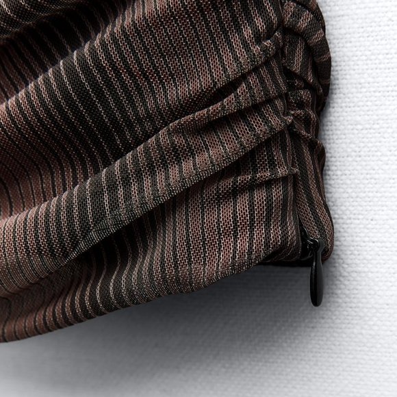 NWT ZARA PRINTED STRAPLESS TULLE TOP - Picture 5 of 7